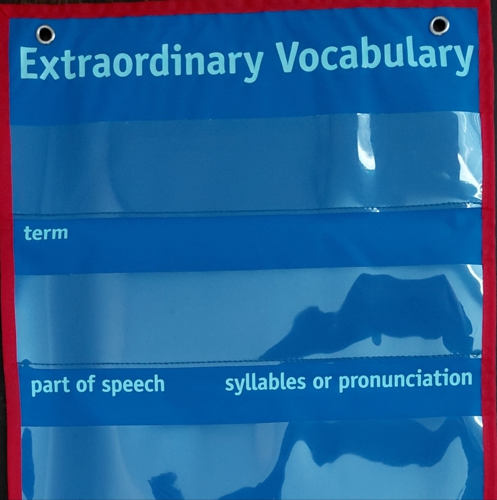 Really Good Stuff Extraordinary Blue and Red Pocket Chart